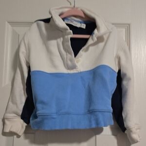 Vineyard Vines Kids Colorblock Hoodie - Cream, Light Blue, Navy
